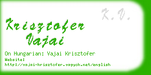 krisztofer vajai business card